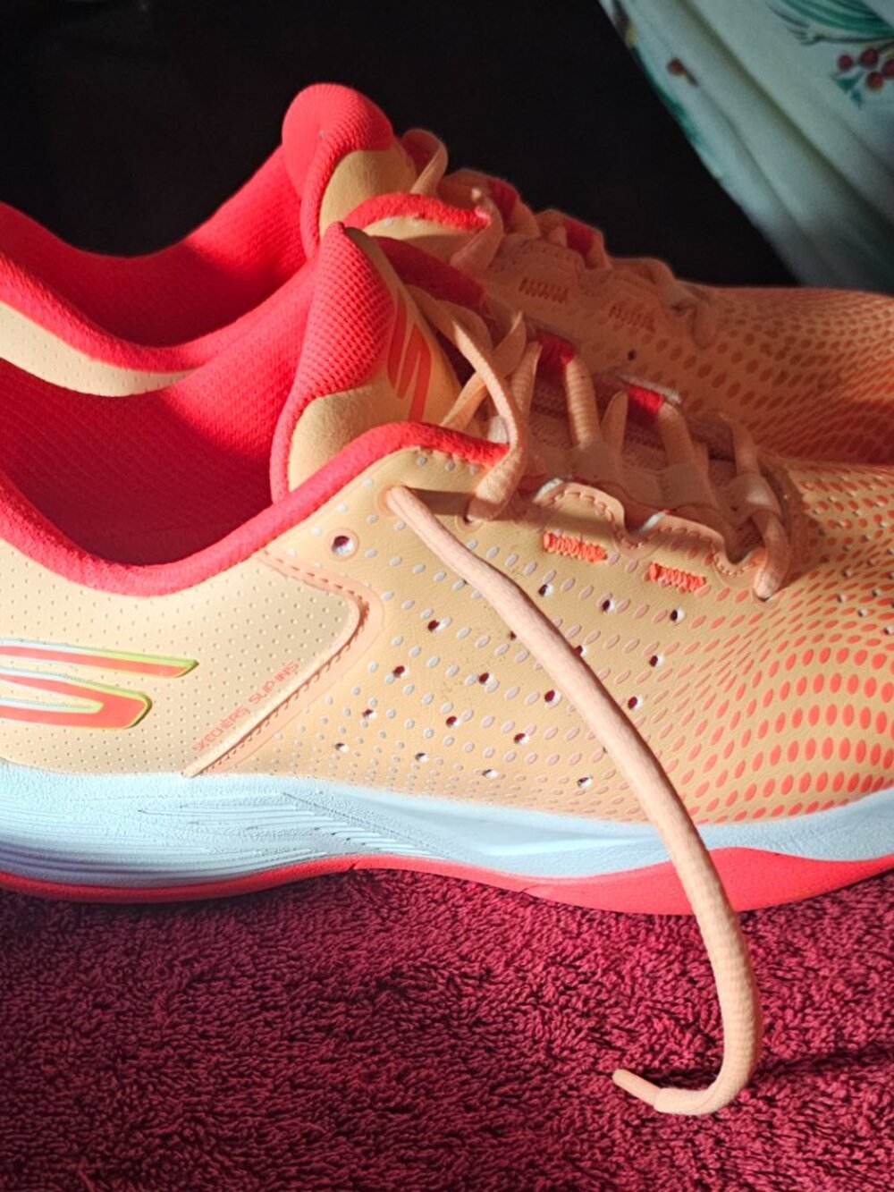 Skechers Women's Viper Court Pickle Ball Shoes Orange Sports Size 6.5 - Picture 6 of 8